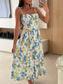 Striped Tie-Shoulder Midi Dress nicholesgifts