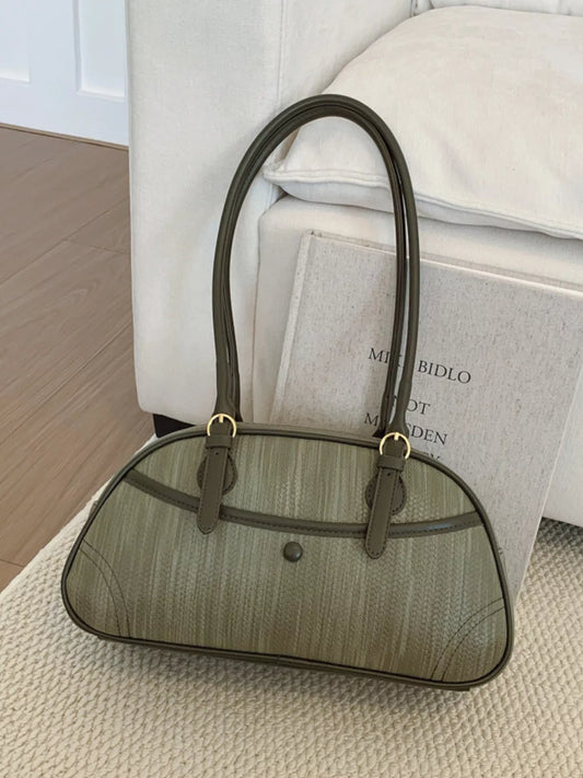 Vintage Buckle Shoulder Bag nicholesgifts
