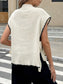 Ribbed Turtleneck Sweater Vest with Contrast Trim nicholesgifts
