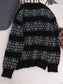 Contrast Ribbed hem Long Sleeve Sweater nicholesgifts