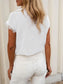 V-Neck Lace Trim Top nicholesgifts