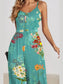 Decorative Button Spaghetti Strap Wide Leg Jumpsuit nicholesgifts
