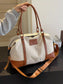 Canvas Leather Trim Travel Bag nicholesgifts