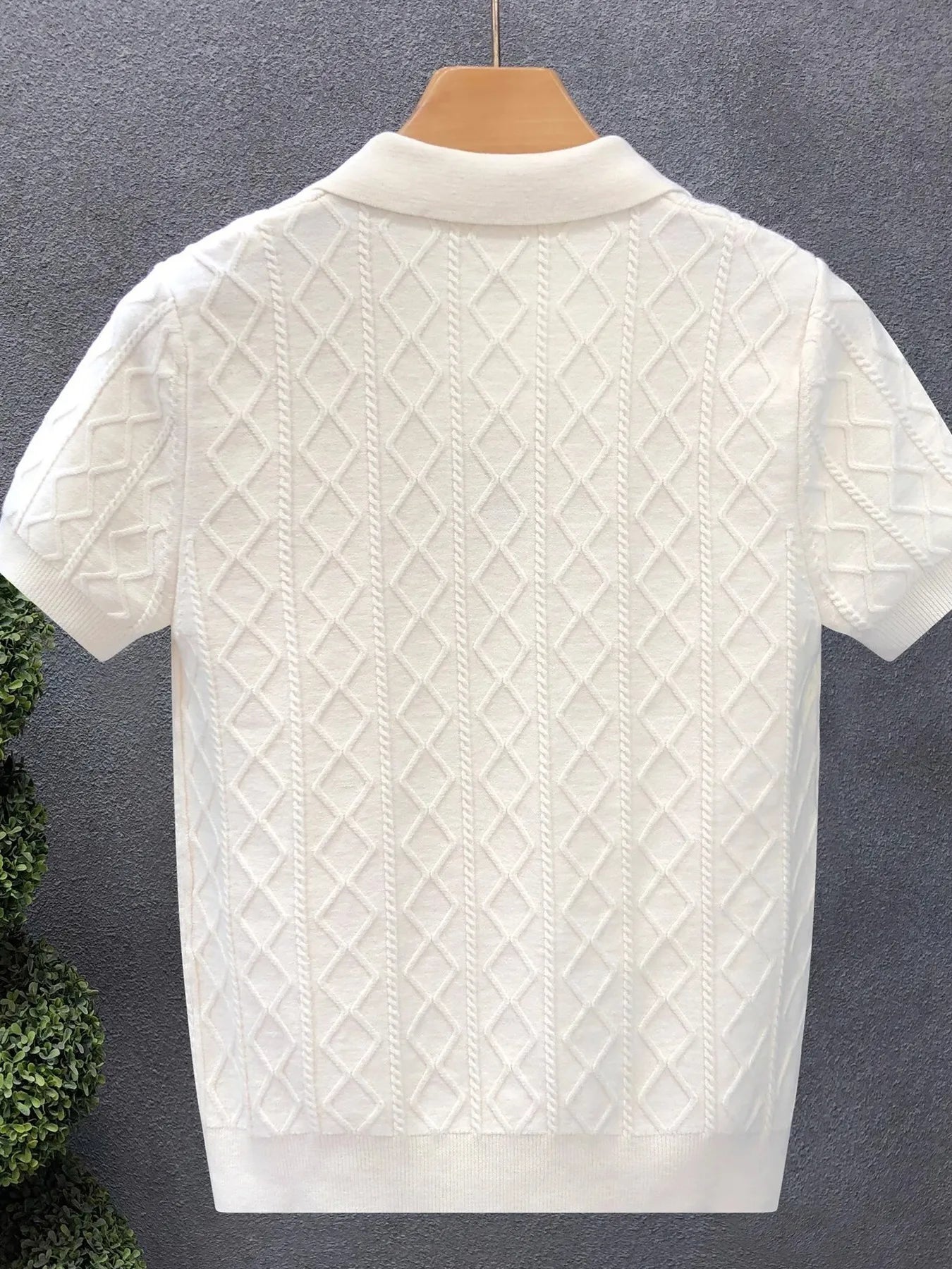 Men's Plus Size Basic style Collared Neck Knit Polo NicholesGifts