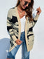 Camouflaged Dropped Shoulder Open Front Cardigan nicholesgifts
