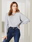 Women Double Take Seam Detail Round Neck Long Sleeve Top nicholesgifts