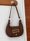 Crocodile Embossed Flap Shoulder Bag nicholesgifts