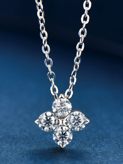 Moissanite Four Leaf Clover Pendant Necklace nicholesgifts
