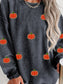 Pumpkin Round Neck Long Sleeve Sweatshirt nicholesgifts