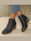 Point Toe Block Heels Boots nicholesgifts