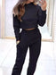 Casual Chic Cropped Sweatshirt and Jogger Set nicholesgifts