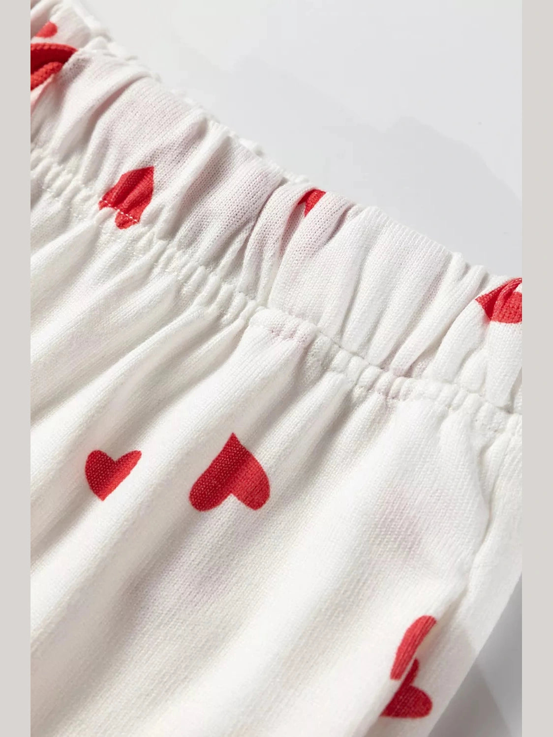 Hearts Printed Long Sleeve Top Drawstring Pants Lounge Set nicholesgifts