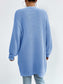Open Front Dropped Shoulder Slit Cardigan nicholesgifts