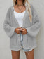 Openwork Button Front Cardigan nicholesgifts
