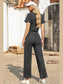 Ribbed Short Sleeve Wide Leg Jumpsuit nicholesgifts