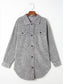 Washed Button Down Dropped Shoulder Jacket nicholesgifts