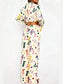Bow Print Top and Wide Leg Pants Lounge Set nicholesgifts