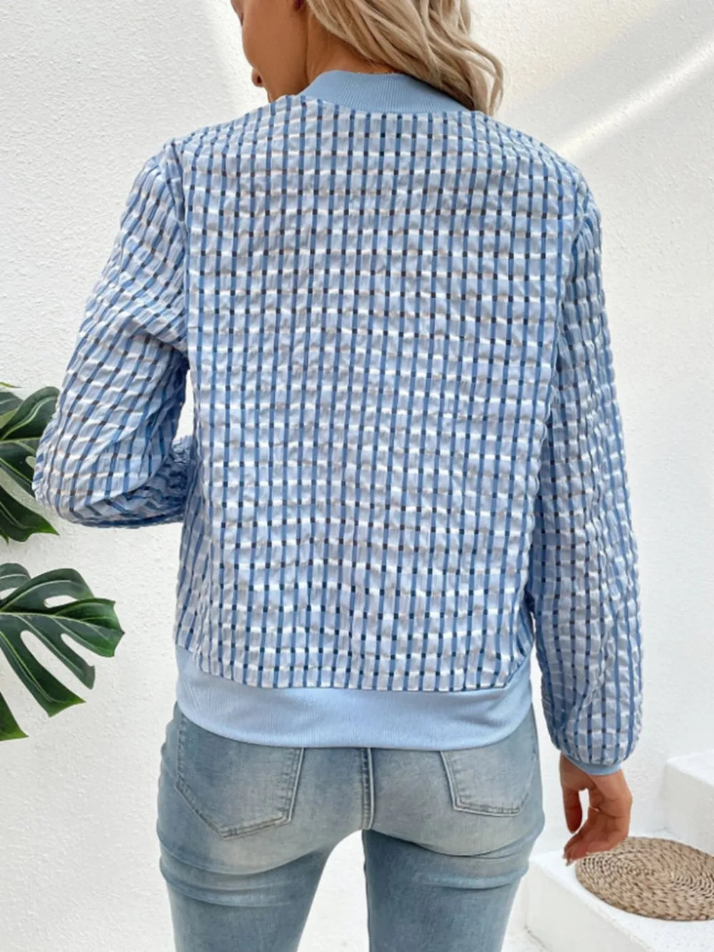 Zip Up Long Sleeve Jacket nicholesgifts