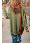 Sequin Candy Cane Round Neck Slit Sweatshirt nicholesgifts