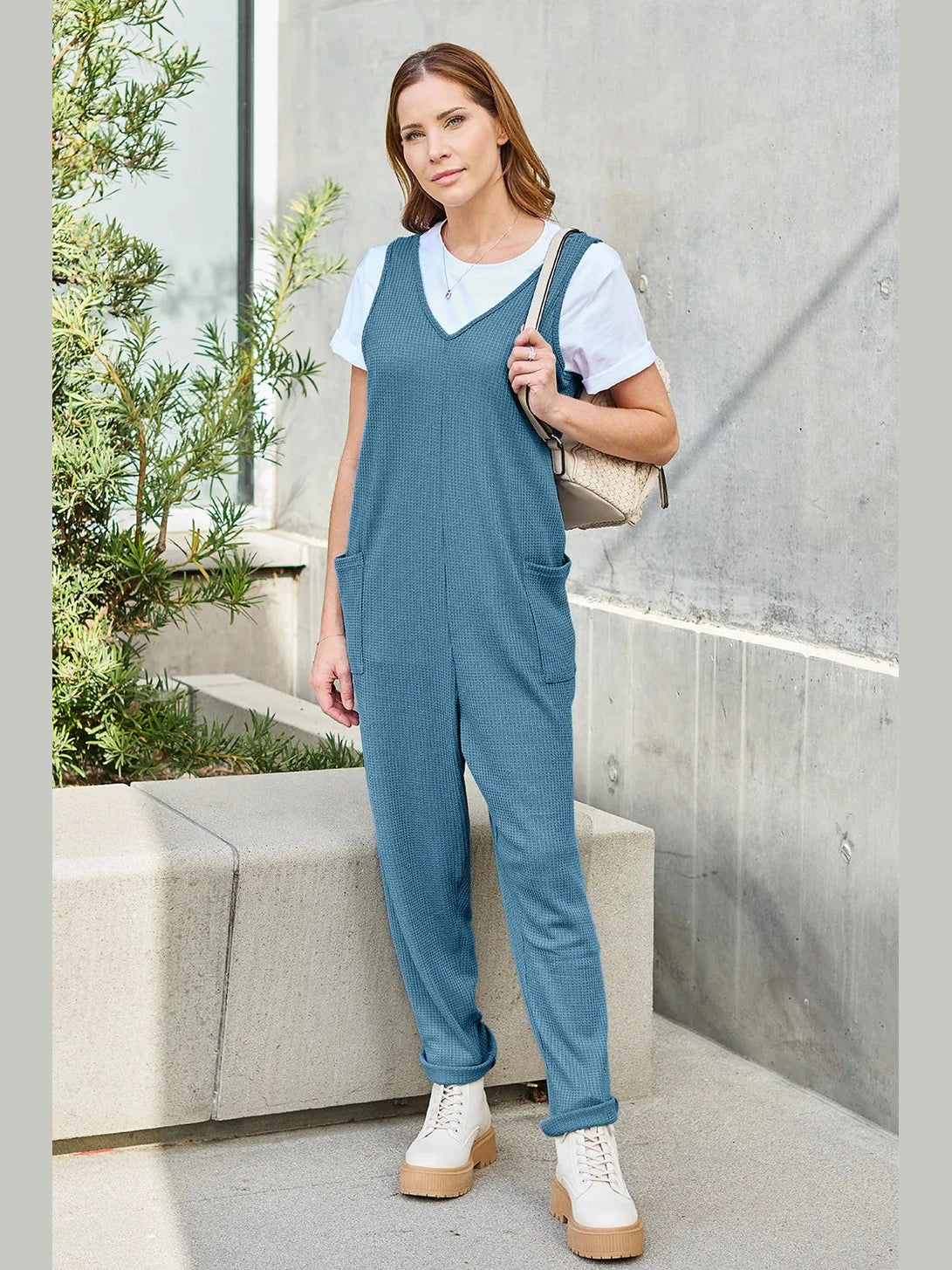 Double Take Full Size Sleeveless Straight Jumpsuit nicholesgifts