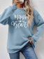 Letter Graphic Round Neck Long Sleeve Sweatshirt nicholesgifts