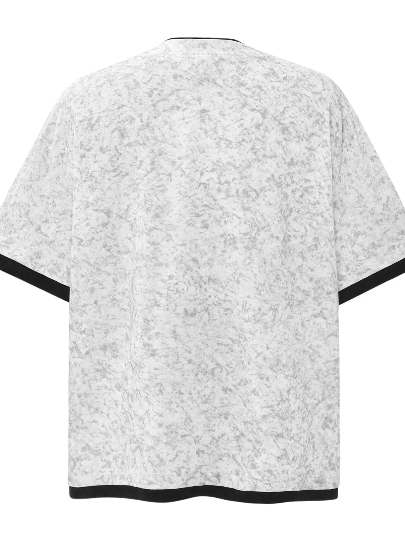 Men's Letter Graphic Round Neck Short Sleeve Contrast Trim T-Shirt Trendsi
