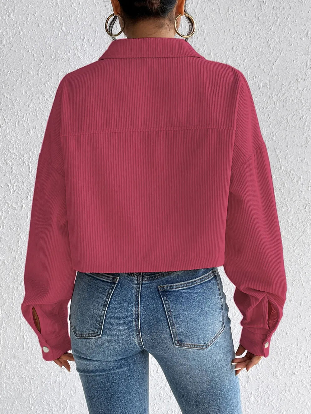 Honey Snap Down Long Sleeve Jacket nicholesgifts