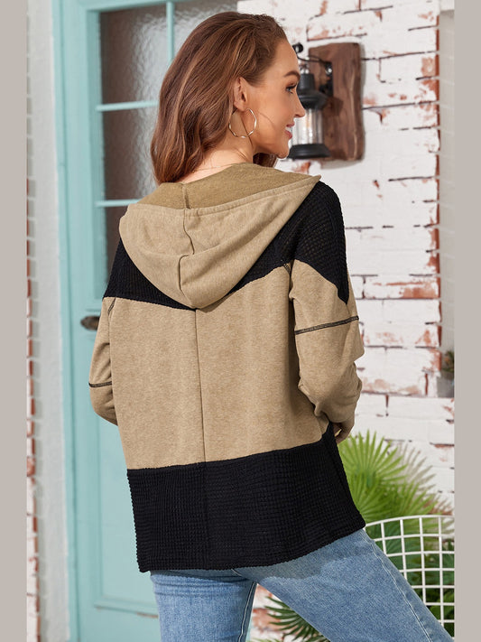 Zip-Up Drawstring Hooded Jacket nicholesgifts