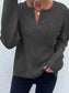 Notched Long Sleeve Sweater nicholesgifts
