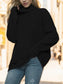 Turtleneck Drop Shoulder Long Sleeve Sweater nicholesgifts