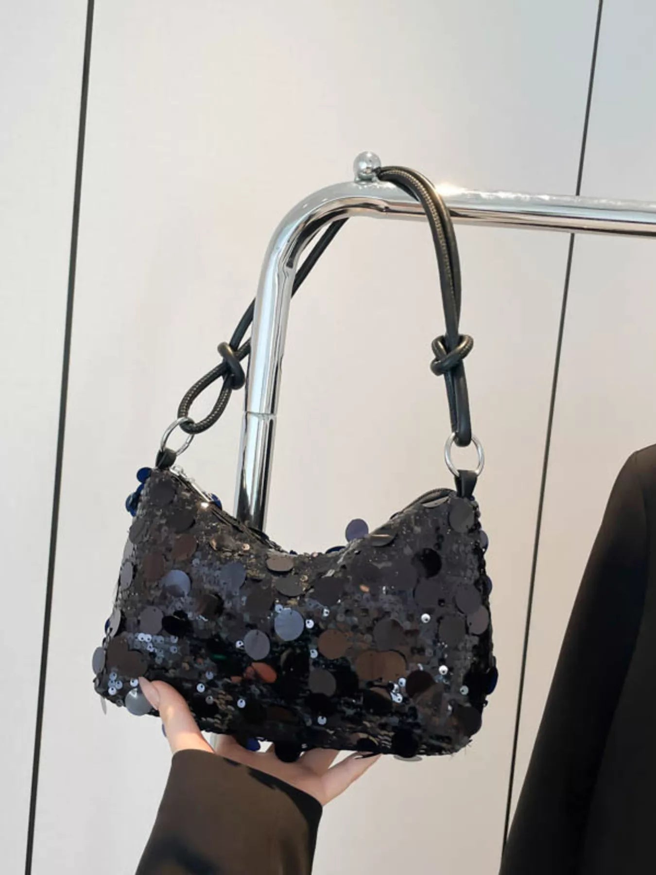 Sequin Embellished Shoulder Bag nicholesgifts