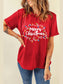 MERRY CHRISTMAS Round Neck Short Sleeve T-Shirt nicholesgifts