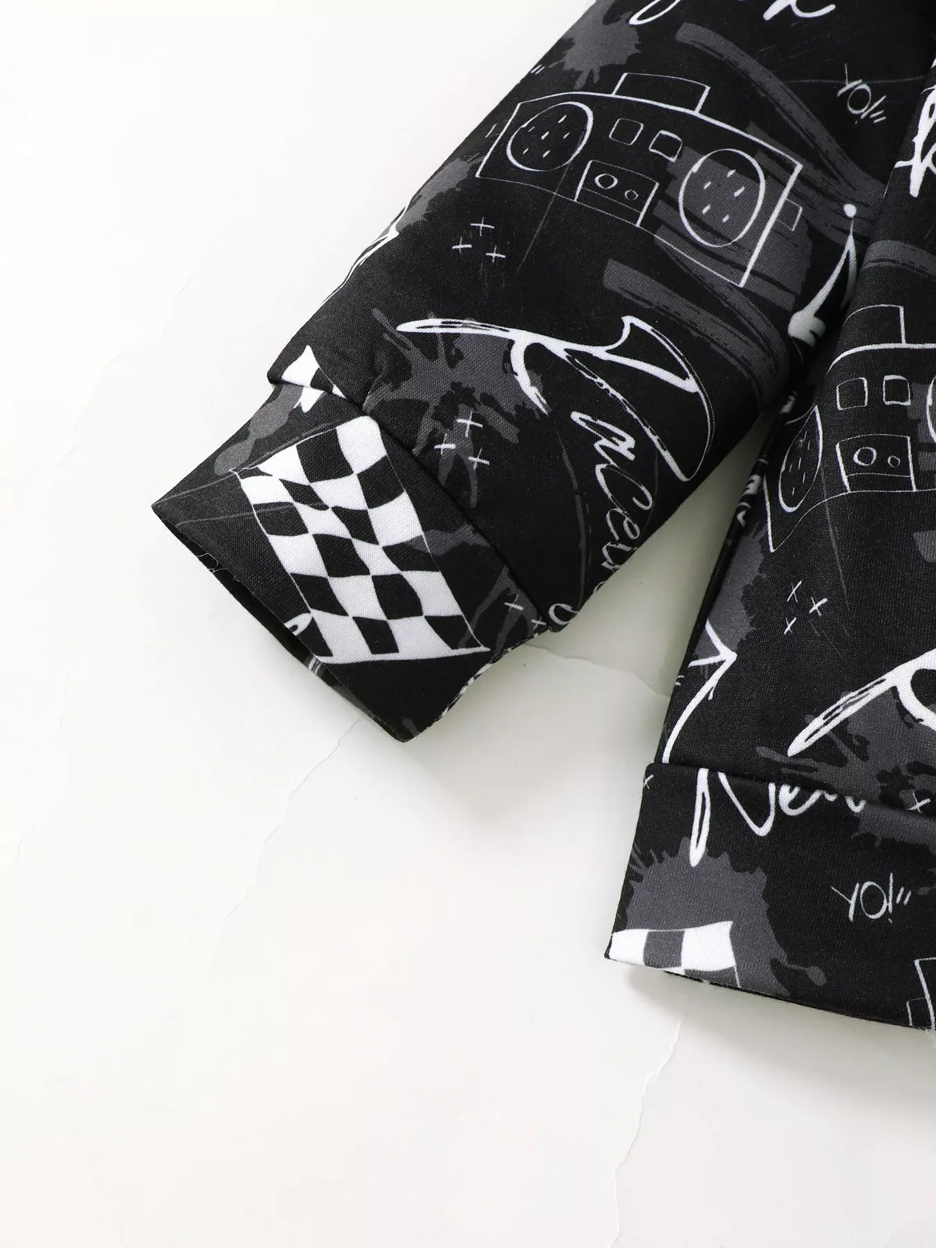 Boys and Toddler Boys Racing Car Print Long Sleeve Sweatshirt and Pants Set nicholesgifts