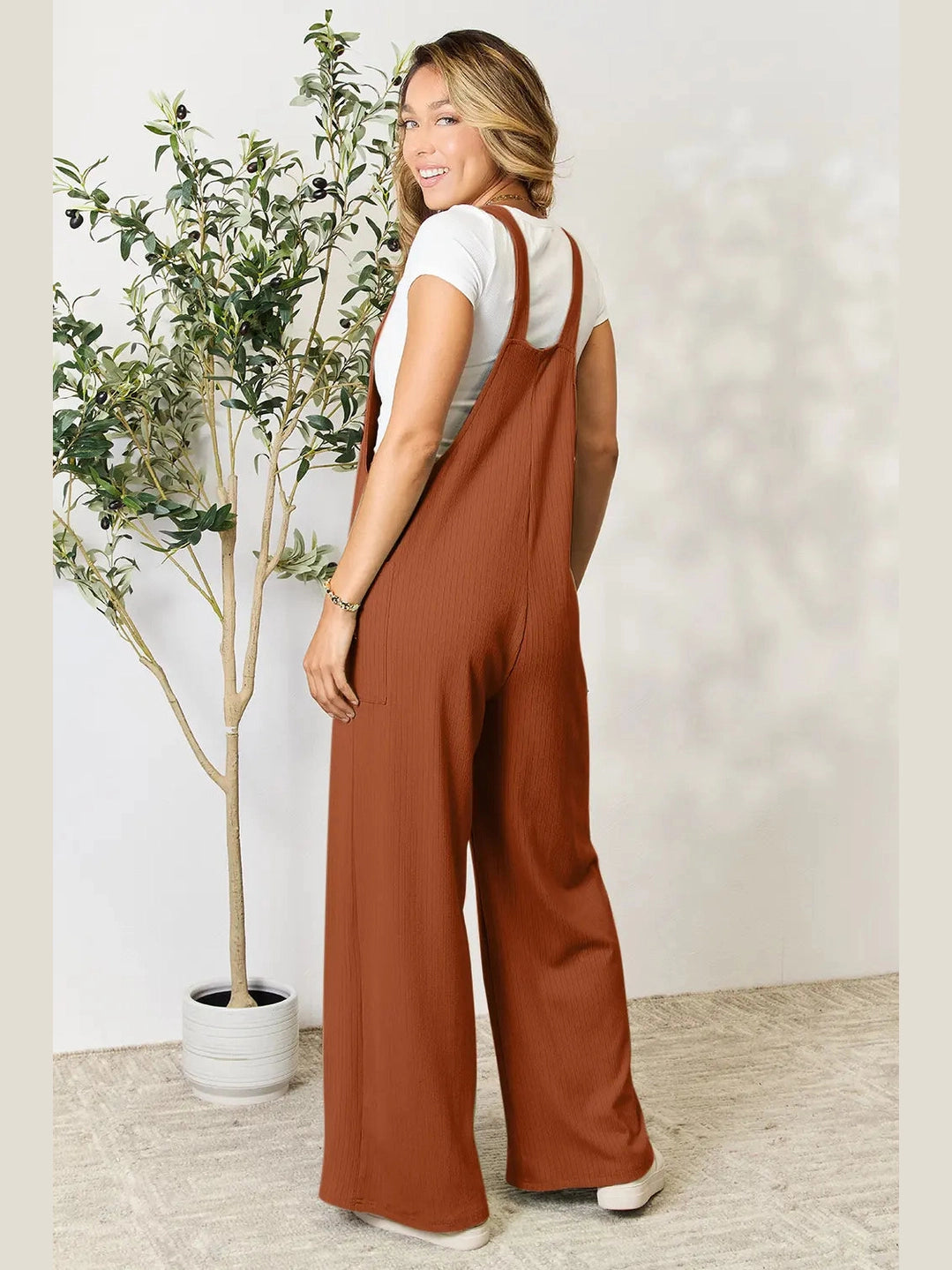 Double Take Full Size Wide Strap Overall with Pockets Trendsi