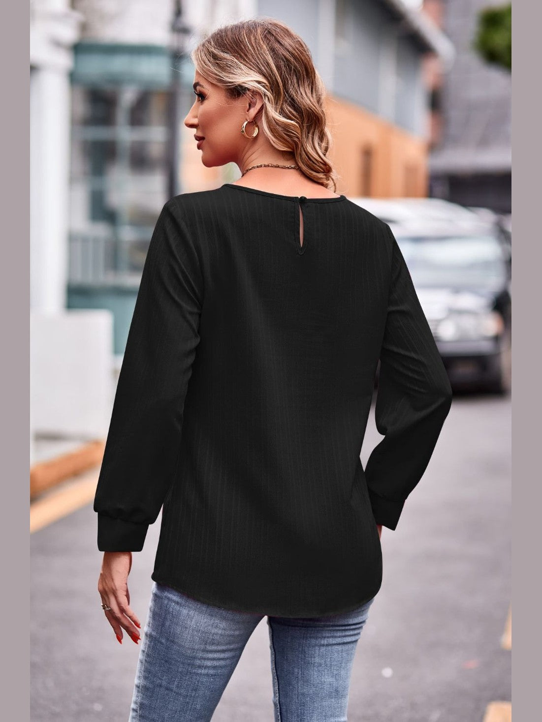 Round Neck Long Sleeve Tee NicholesGifts