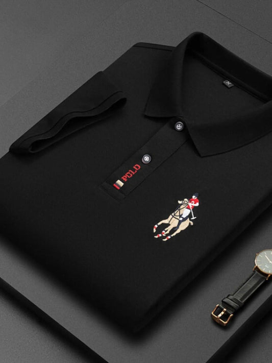 Men's Plus Size Short Sleeve Collared Neck Polo