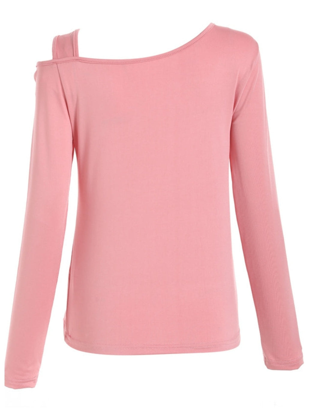 Women Cutout Asymmetrical Neck Long Sleeve T-Shirt nicholesgifts