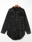 Washed Button Down Dropped Shoulder Jacket nicholesgifts