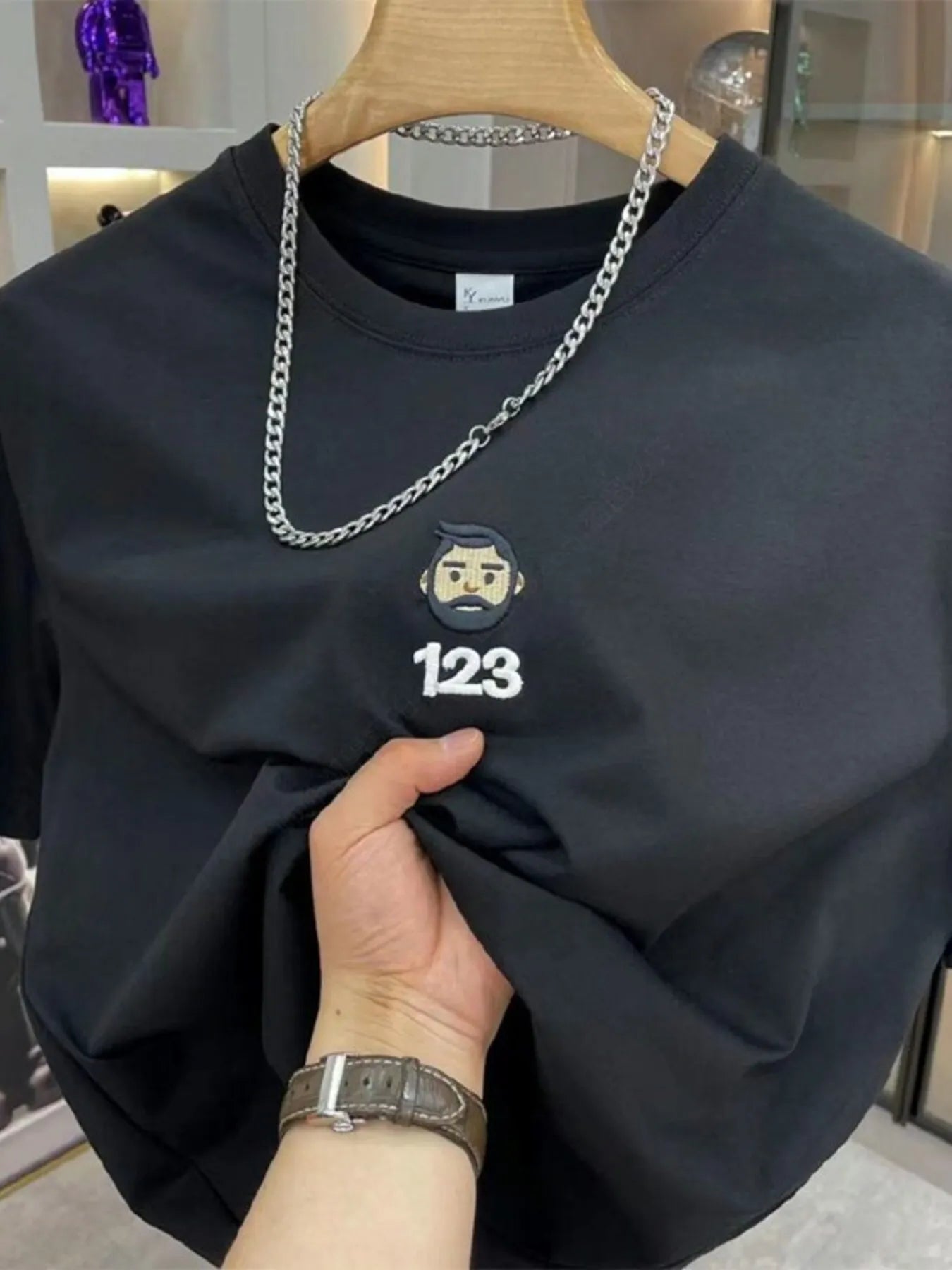 Men's Full Size Number 123 Round Neck T-Shirt Plus Size NicholesGifts