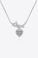 1 Carat Moissanite Heart Pendant Necklace Trendsi