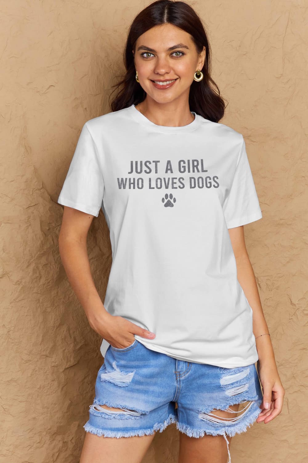 Simply Love Full Size Dog Paw Graphic Cotton T-Shirt nicholesgifts