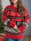 Christmas Element Round Neck Long Sleeve Sweater nicholesgifts