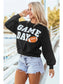 Women Game Day Round Neck Long Sleeve Sweatshirt nicholesgifts