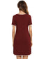 Contrast Trim Pocketed Round Neck Lounge Dress nicholesgifts