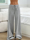 Women Striped Wide Leg Drawstring Pants nicholesgifts
