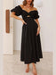 Sweetheart Neck Puff Sleeve Dress nicholesgifts