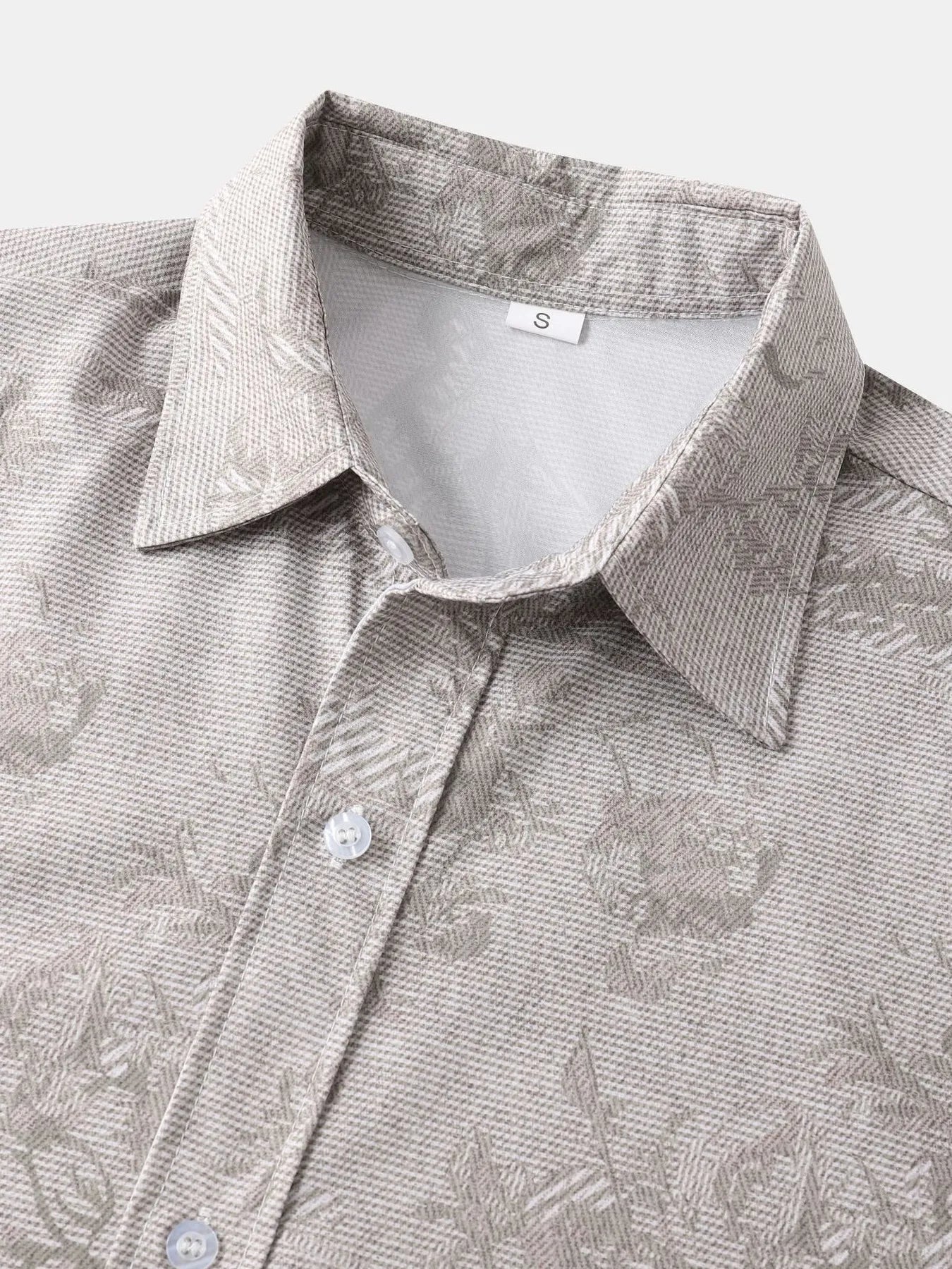Men's Vintage Print Short Sleeve Casual Shirt NicholesGifts
