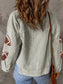 Football Sequin Button Up Dropped Shoulder Jacket nicholesgifts