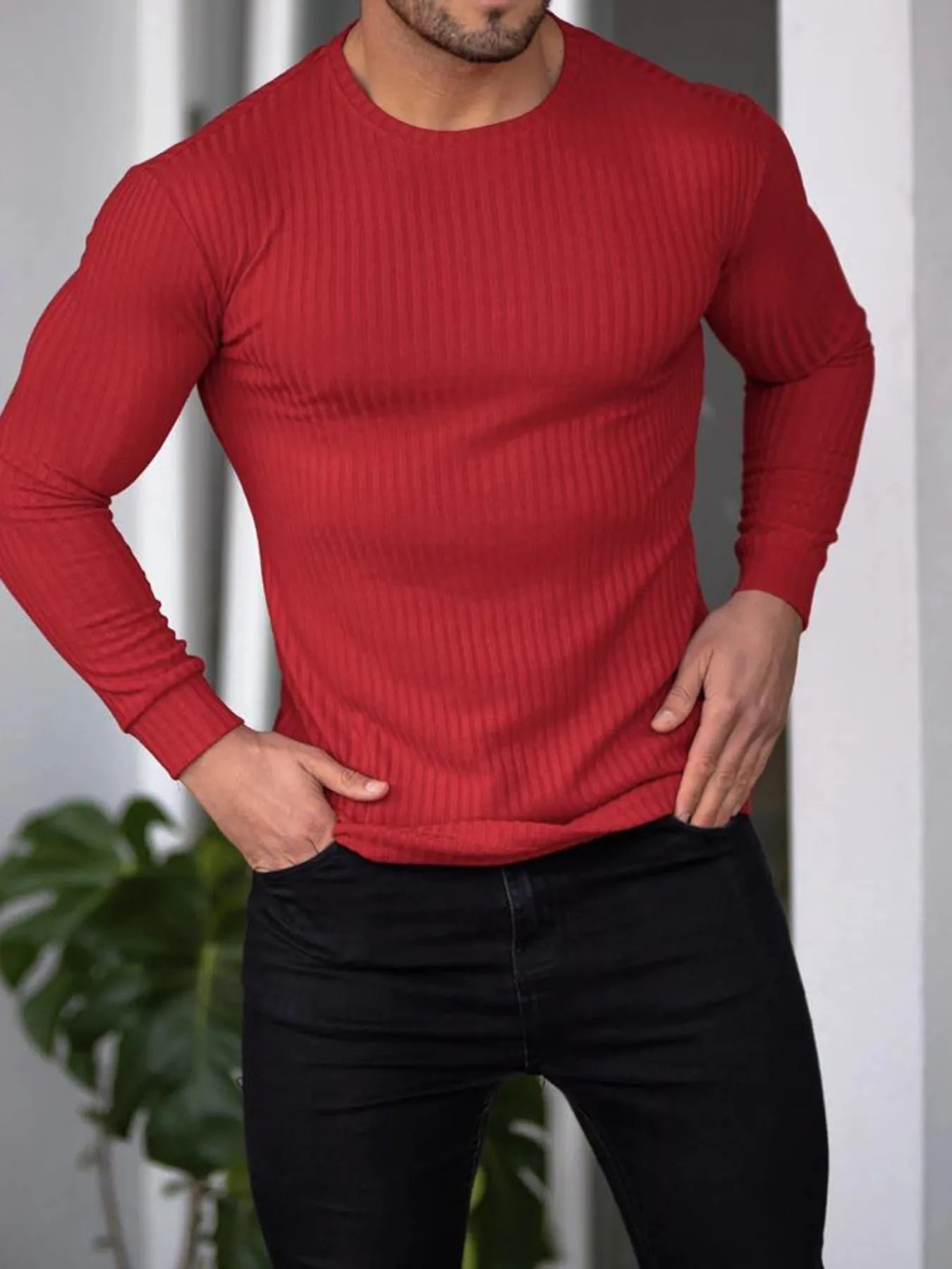 Men's Plus Size Long Sleeve Fitted T-Shirt NicholesGifts