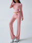 Round Neck Long Sleeve Top and Pants Set nicholesgifts